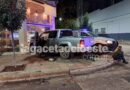Fuerte colisión en Pueyrredon y Zapiola entre un móvil policial y una camioneta