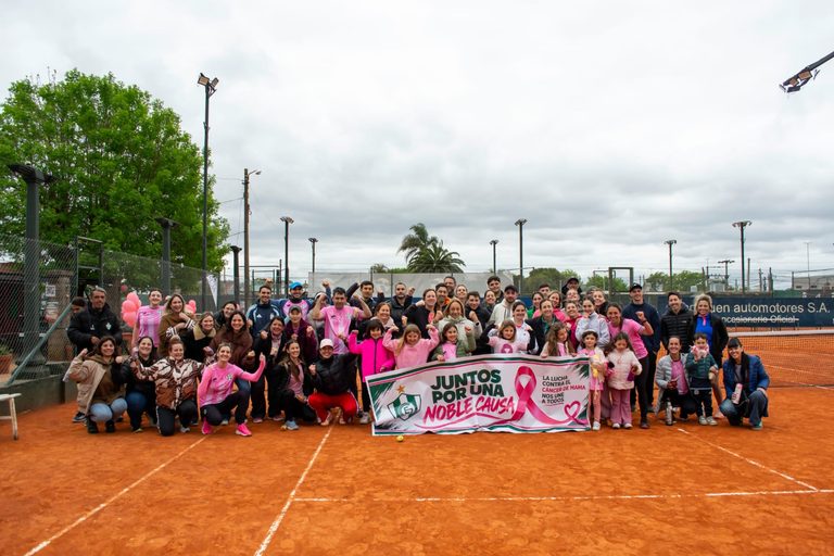 Punto Rosa: Gimnasia y Esgrima unió tenis, salud y concientización en una jornada especial