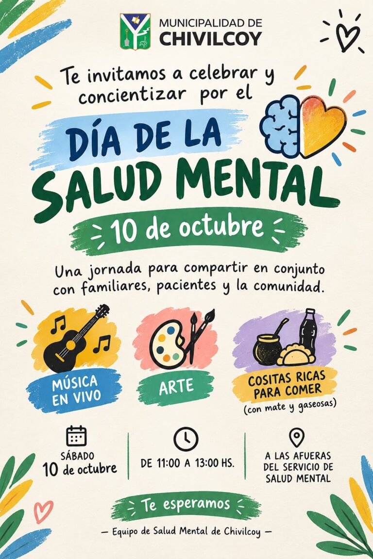 Invitan a la comunidad a una jornada por el Día mundial de la Salud Mental