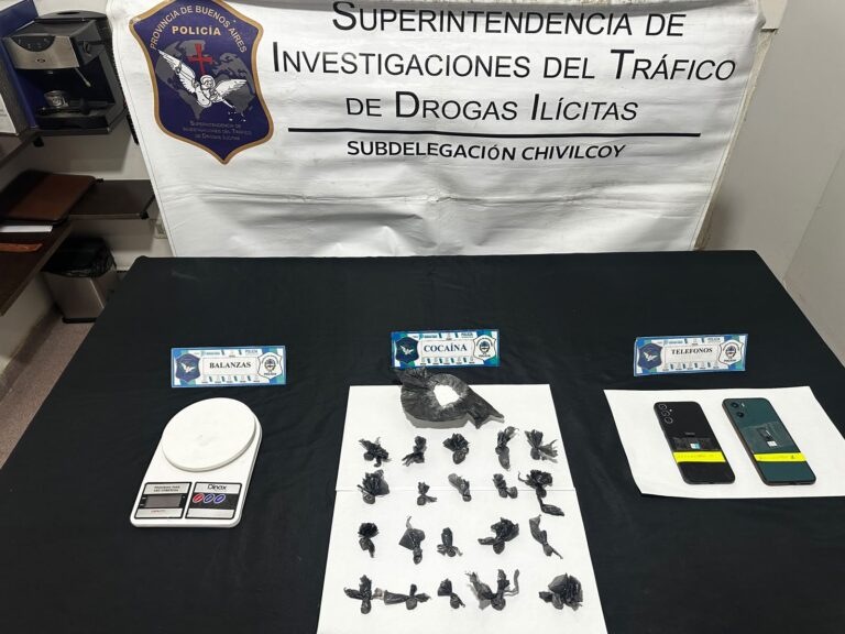 Allanamiento: una pareja aprehendida y secuestro de droga y celulares