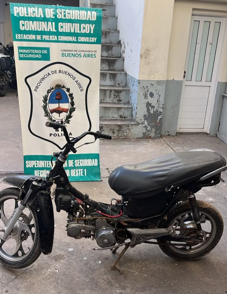 Recuperaron moto robada y un hombre fue detenido
