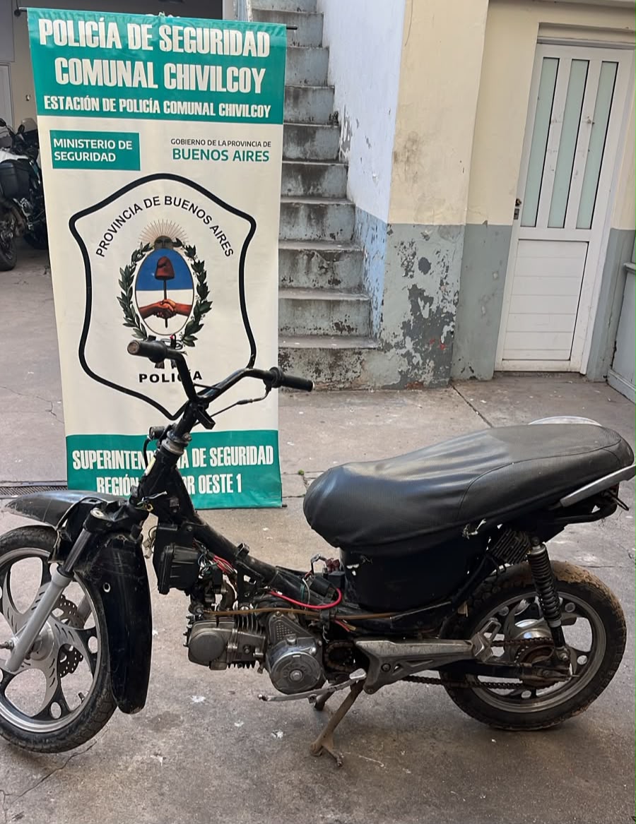 Recuperaron moto robada y un hombre fue detenido